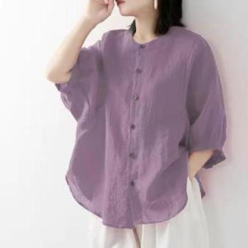 Cotton and linen shirt women's - Korean Lifestyle review and price