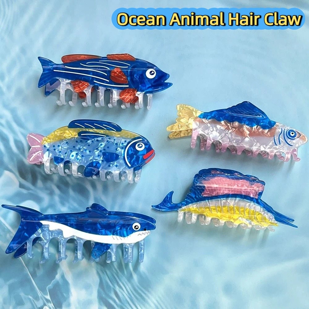 Hairpin Ocean Animal Hair Claw - Lifestyle In Korean review and price